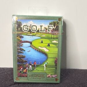 Target Golf Boardwalk Playing Cards - Green and Blue Illustrated Deck